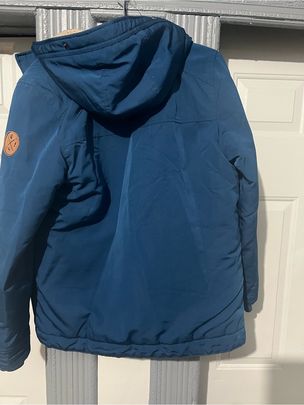 Kids Hooded Insulated Teal-Blue Puffer Jacket